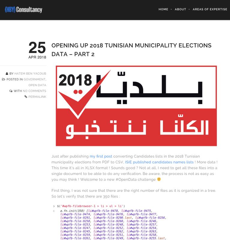 Opening up 2018 Tunisian Municipality Elections Data - Part 2